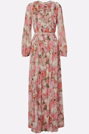 Max Mara Vestido largo floral adornado
