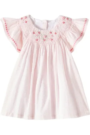 Tartine Et Chocolat Bebé - vestido de algodón floral fruncido