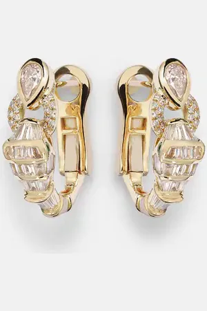 Shay Pendientes de aro Serpentine de 18 ct con diamantes