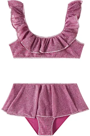 Oseree Oséree Kids Bikini Lumière de lamé con volantes