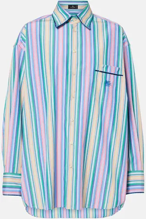 Etro Camisa de algodón a rayas