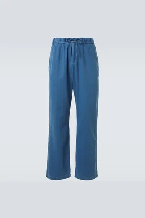Frescobol Carioca Pantalones anchos Rocha de sarga de algodón