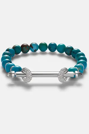 Ananya Pulsera Chakra de oro blanco de 18 ct con piedras