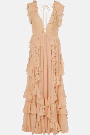 ULLA JOHNSON Vestido largo Florella de seda
