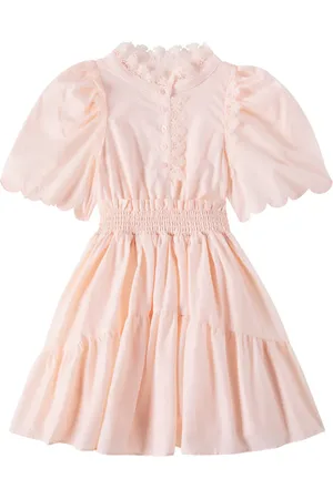 Petite Amalie Vestido de algodón con ribete de encaje