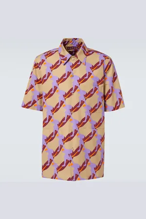 Gucci Camisa bowling de popelín estampada