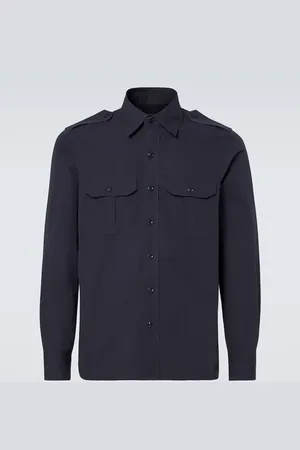 Tom Ford Sobrecamisa de algodón y seda