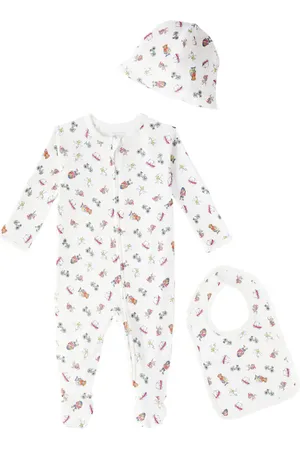 Ralph Lauren Bebé - set de mono, gorro y babero de algodón