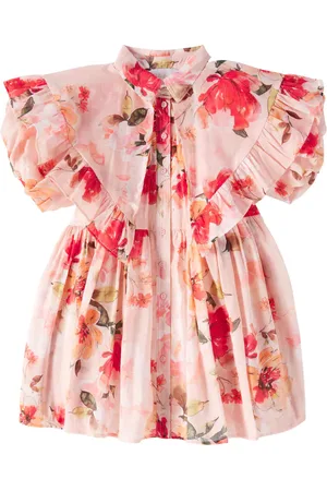 Petite Amalie Vestido de algodón con manga abullonada