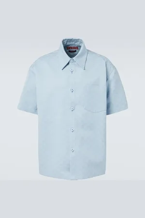 Gucci Camisa bowling de algodón GG en jacquard