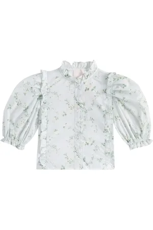 Petite Amalie Blusa en gasa de algodón estampada