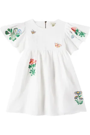 Stella McCartney Vestido de lino y algodón floral
