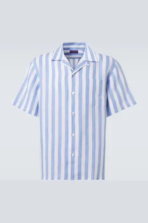 Ralph Lauren Camisa de lino a rayas