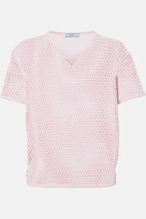Prada Camiseta de malla de algodón