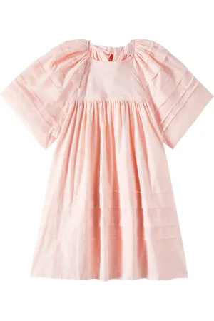 Petite Amalie Vestido de gasa de algodón plisado