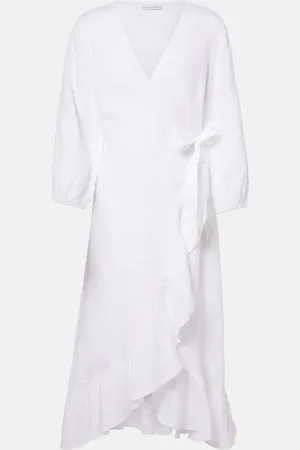 Heidi Klein Vestido envolvente de lino
