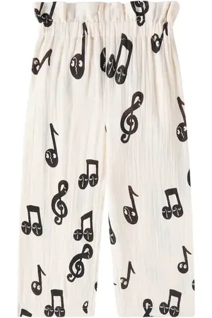 Mini Rodini Pantalones Notes de muselina de algodón
