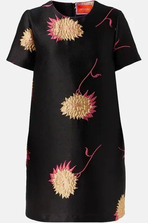 La DoubleJ Vestido corto Swing en jacquard