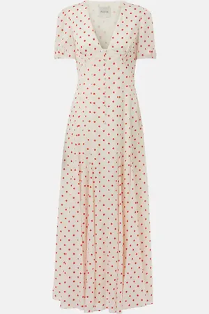 POSSE Vestido largo Paloma con lunares