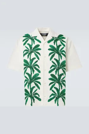 Jacquemus Camisa bowling Jean de algodón estampada