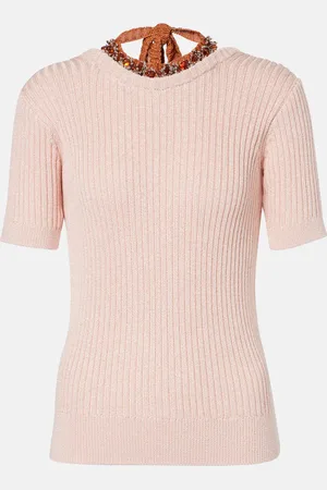 DRIES VAN NOTEN Top de punto con bordado