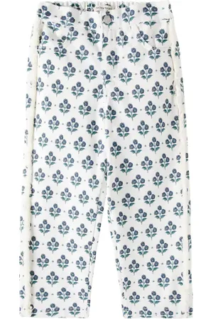 The New Society Pantalones rectos Leros de algodón floral