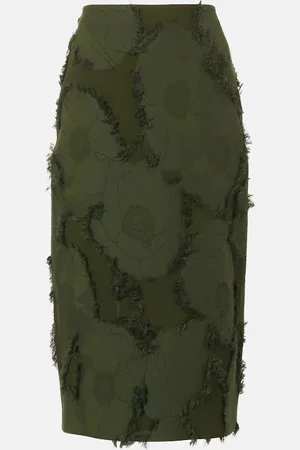 Gucci Falda tubo en jacquard floral