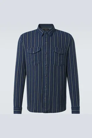 Ralph Lauren Camisa de algodón a rayas