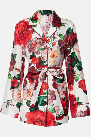 Dolce & Gabbana Camisa de satén de seda floral