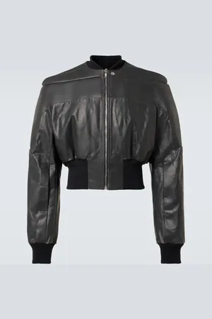 Rick Owens Chaqueta de piel cropped