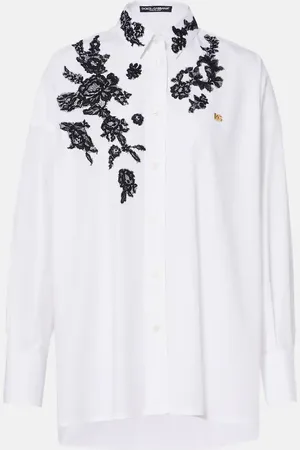 Dolce & Gabbana Camisa de algodón con encaje