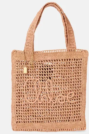 Chloé Chloé Bolso Summer Banana con efecto rafia