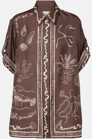 ALÉMAIS Alémais Camisa Sammy de seda estampada