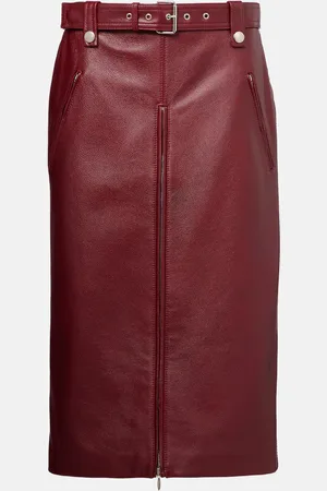 Gucci Falda midi de piel