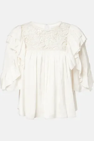 Isabel Marant Top Syrane con volantes y encaje