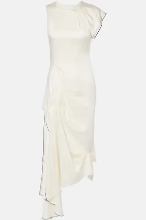 Victoria Beckham Vestido midi de satén drapeado