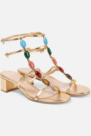 Gianvito Rossi Sandalias Shanti 45 de piel metalizada