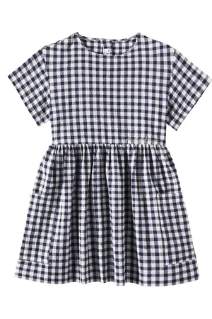 Il gufo Vestido de algodón a cuadros vichy