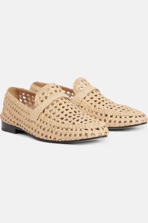 Loro Piana Mocasines Leon de piel trenzada