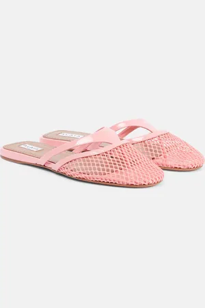 Alaïa Alaïa Mules de malla con charol