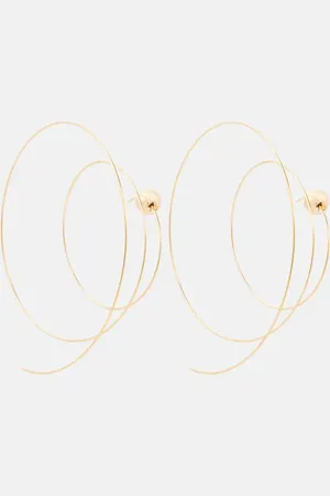 Alaïa Alaïa Pendientes Thin Spiral S bañados en oro
