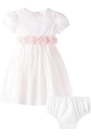 Il gufo Bebé - vestido de tul con aplique floral