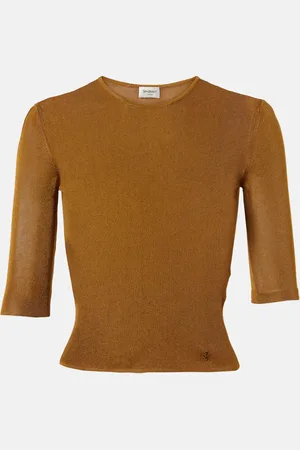 Saint Laurent Top Cassandre de punto