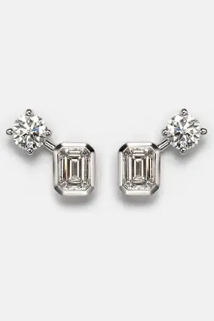 BUCHERER FINE JEWELLERY Pendientes Inner Fire de oro blanco de 18 ct con diamantes