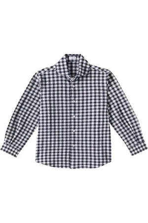 Il gufo Camisa en mezcla de algodón a cuadros