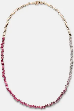 Suzanne Kalan Collar Bold de oro rosa de 18 ct con diamantes y zafiros