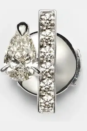 Repossi Pendiente individual Serti Sur Vide de oro blanco de 18 ct con diamantes