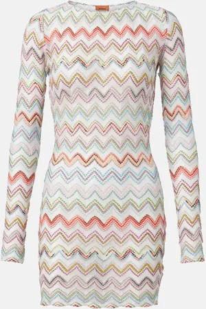 Missoni Vestido corto de croché en zigzag