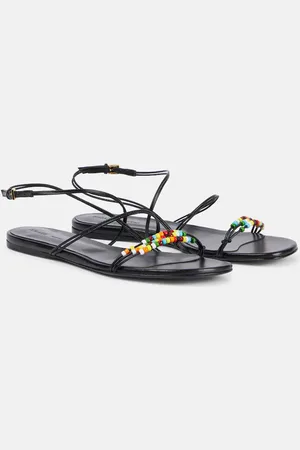 Khaite Sandalias Loop de piel con cuentas