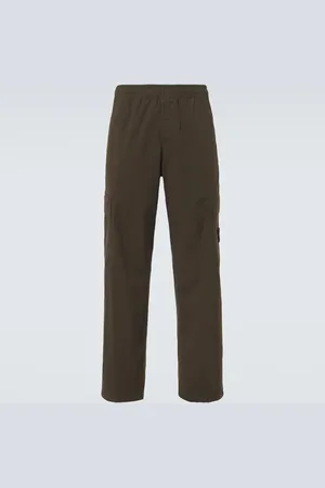 Stone Island Pantalones rectos en mezcla de algodón